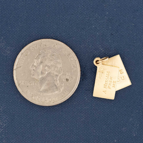 Vintage A Message From Me Letter Charm