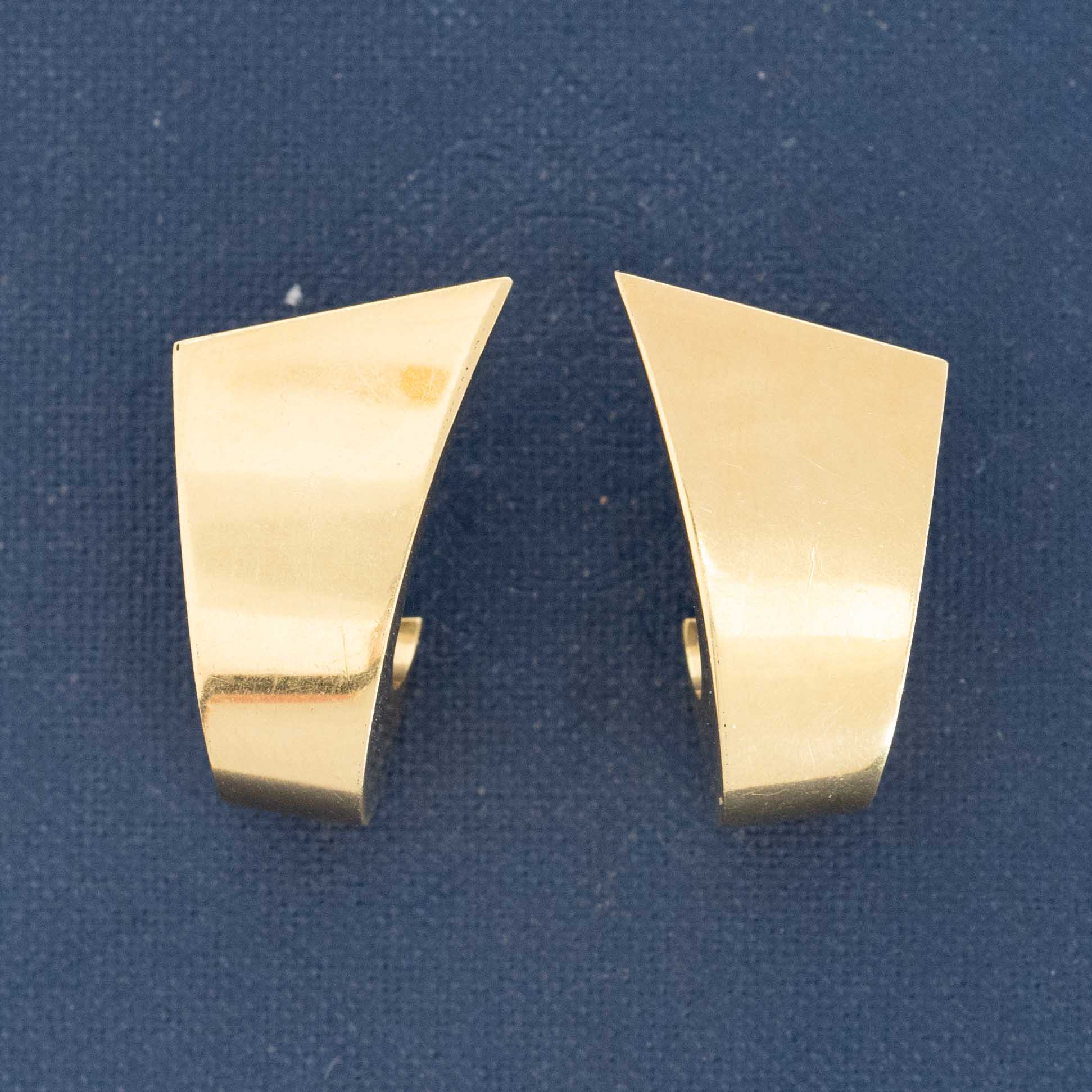 Vintage Abstract Hoop Earrings