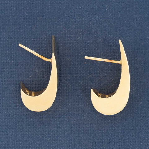 Vintage Abstract Hoop Earrings