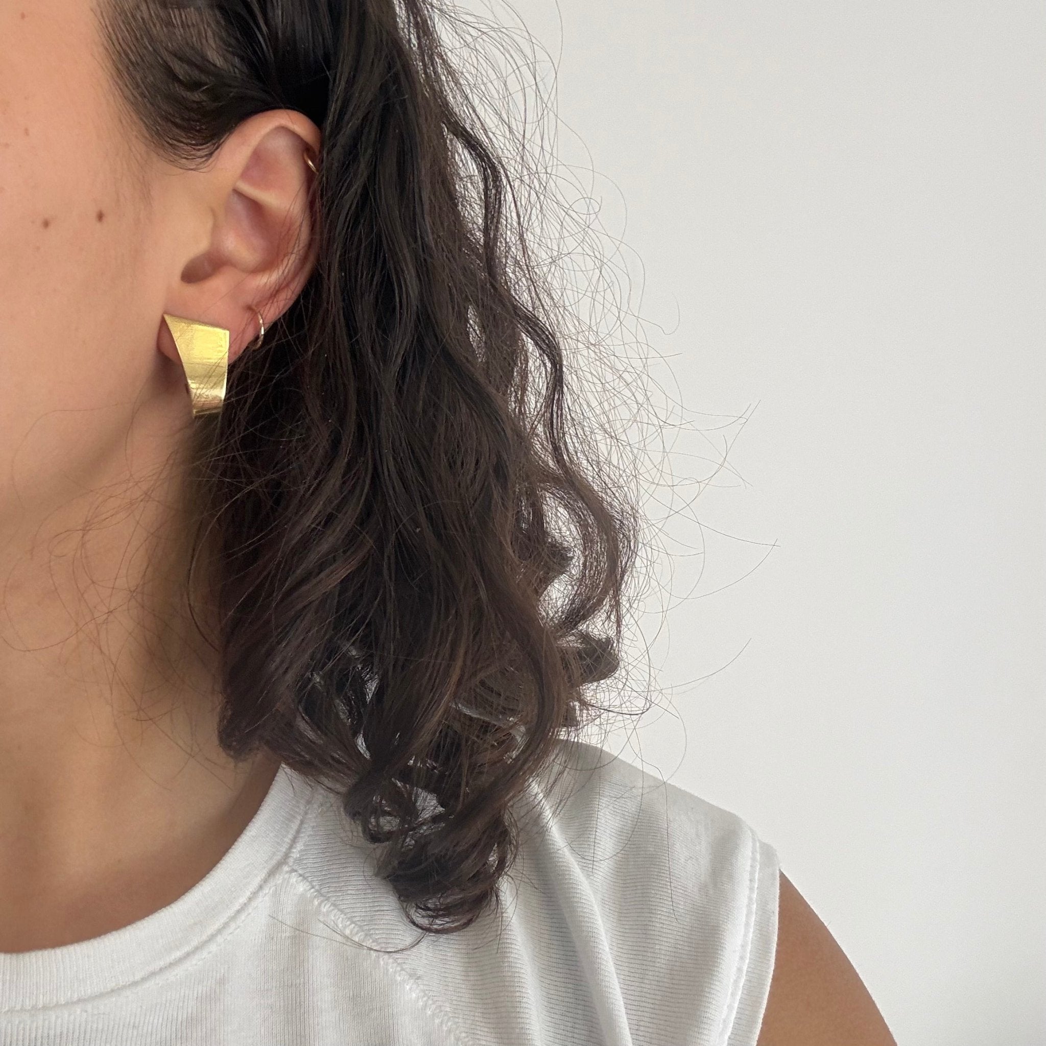 Vintage Abstract Hoop Earrings