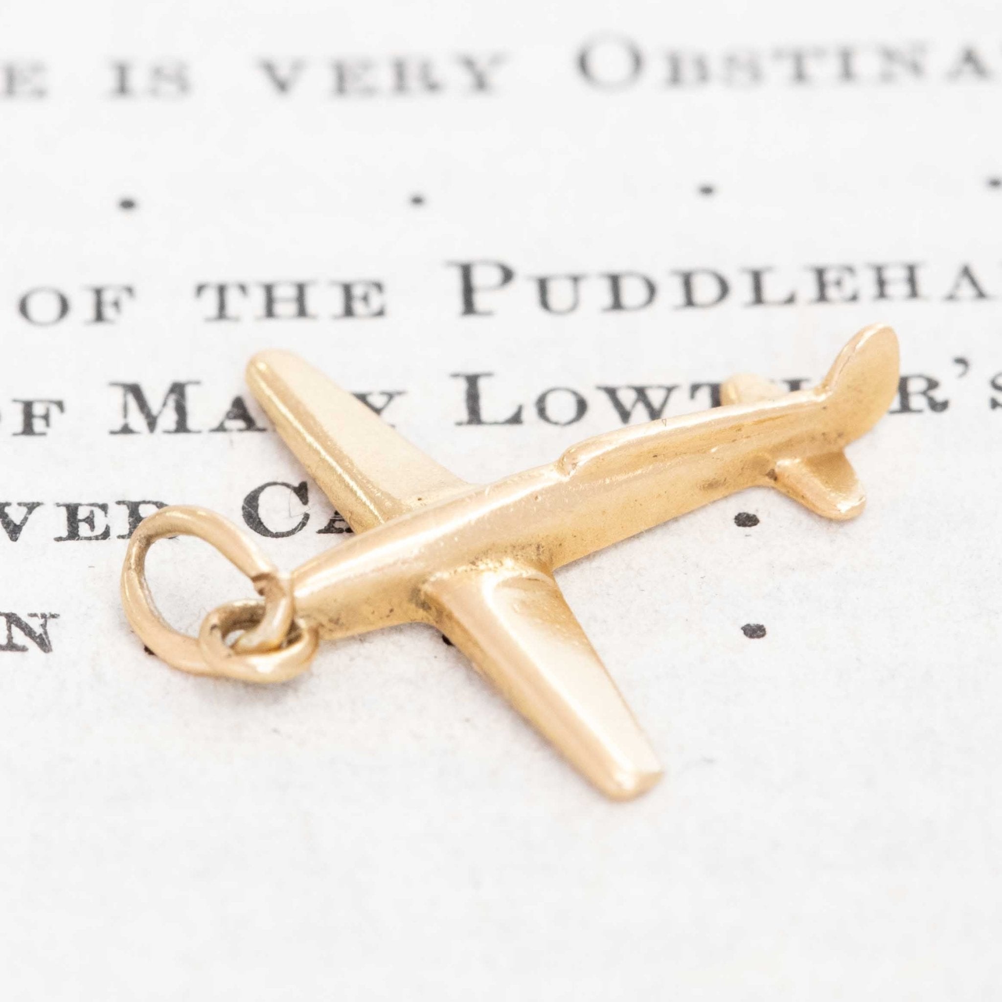 Vintage Airplane Charm