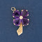 Vintage Amethyst Four Leaf Clover Pendant/Charm