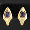 Vintage amethyst serpent earrings in 18kt yellow gold