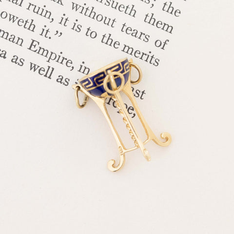 Vintage Ancient Enamel Basin Charm