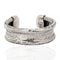 Vintage Angela Cummings sterling silver woven herringbone cuff bracelet
