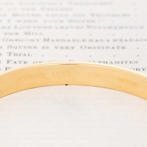 Yellow gold Cartier bracelet with timeless design