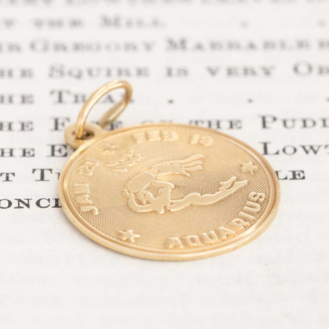 Vintage Aquarius Charm