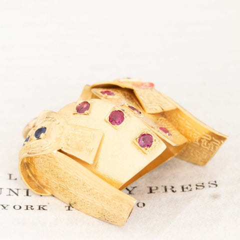 Vintage Armor Gemstone Pendant