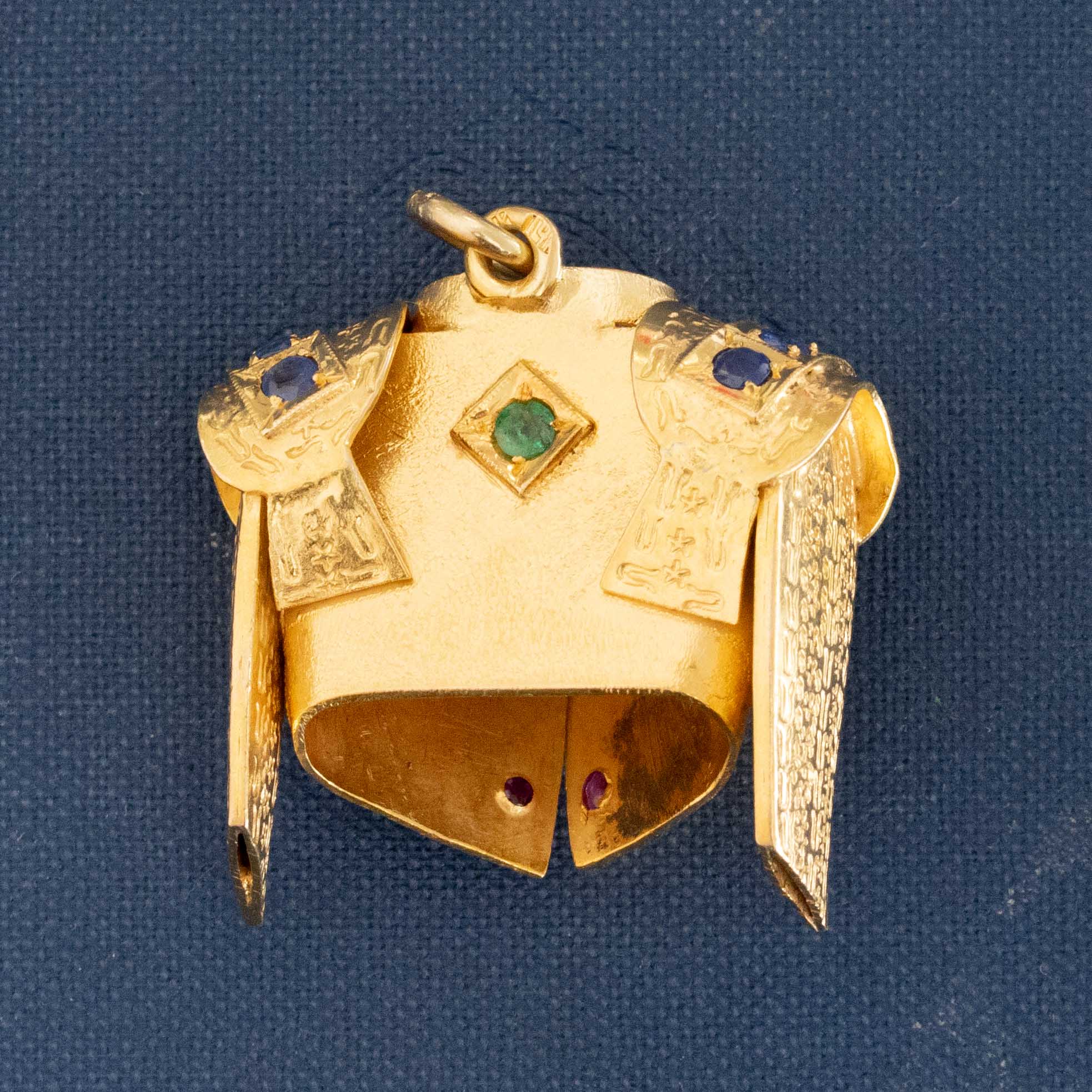 Vintage Armor Gemstone Pendant
