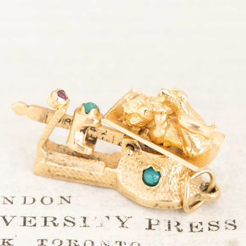 Vintage Articulating Baby Scale Charm