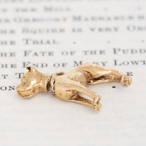 Vintage Articulating Boxer Charm