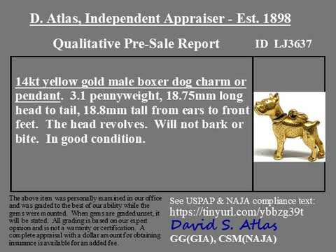 Vintage Articulating Boxer Charm/Pendant