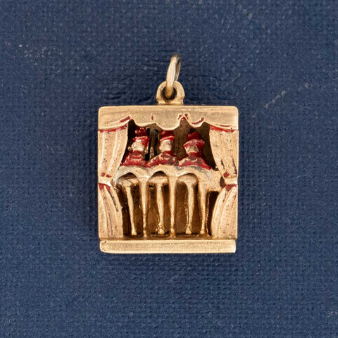 Vintage Articulating "Can Can Girls" Charm, English