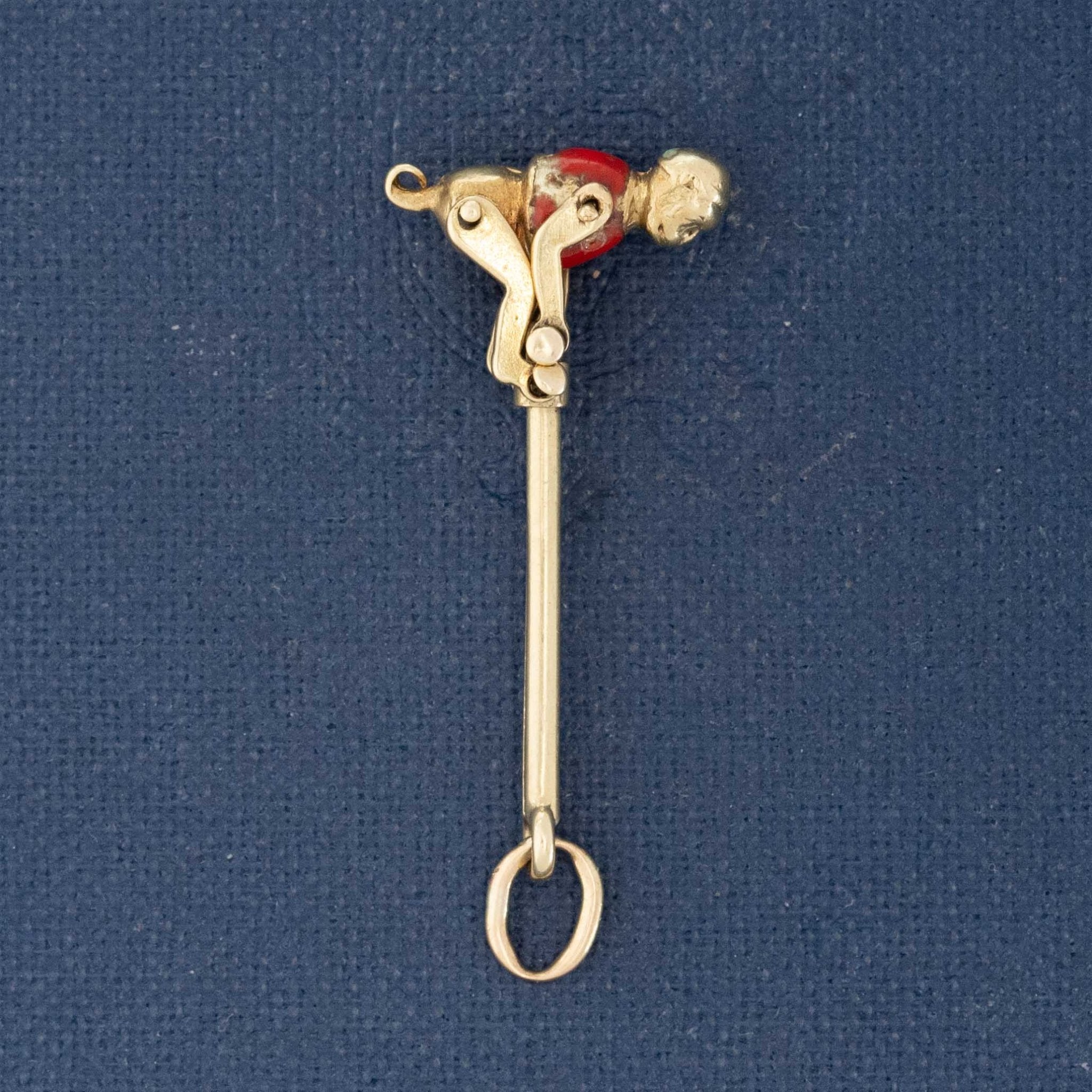 Vintage Articulating Circus Monkey Charm