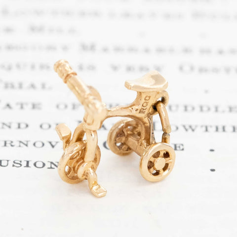 Vintage Articulating Kids Tricycle Charm
