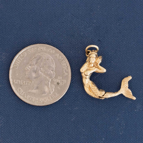 Vintage Articulating Mermaid Charm