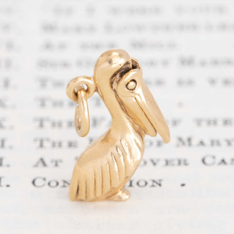 Vintage Articulating Pelican Charm