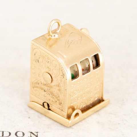 Vintage Articulating Slot Machine Charm