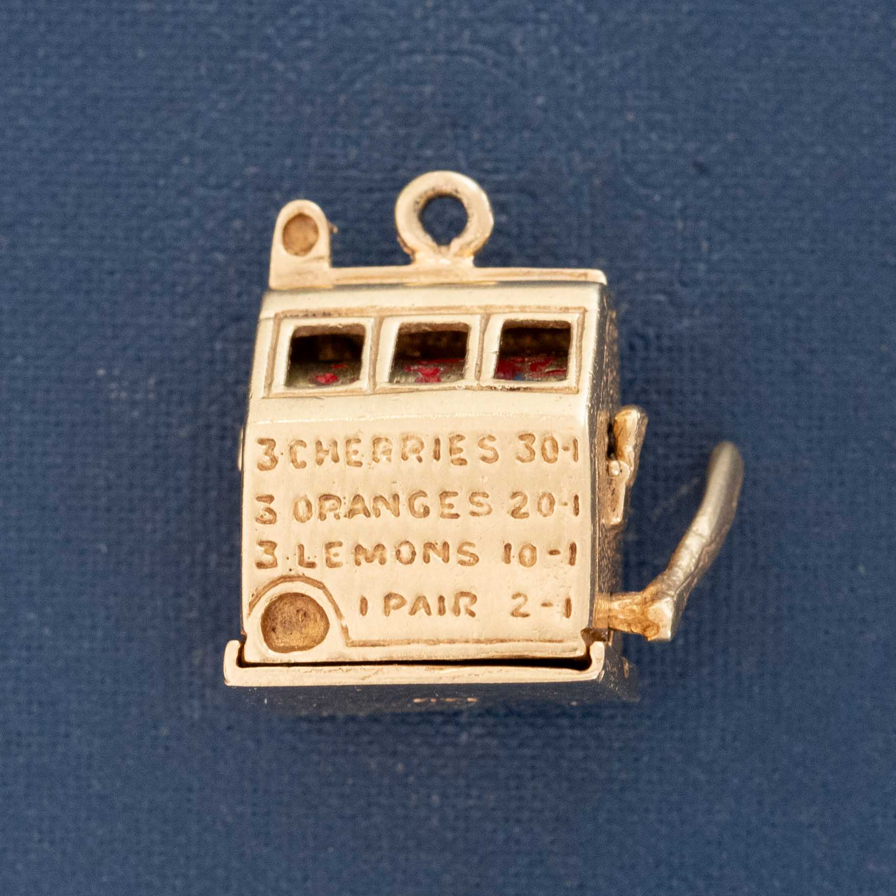 Vintage Articulating Slot Machine Charm