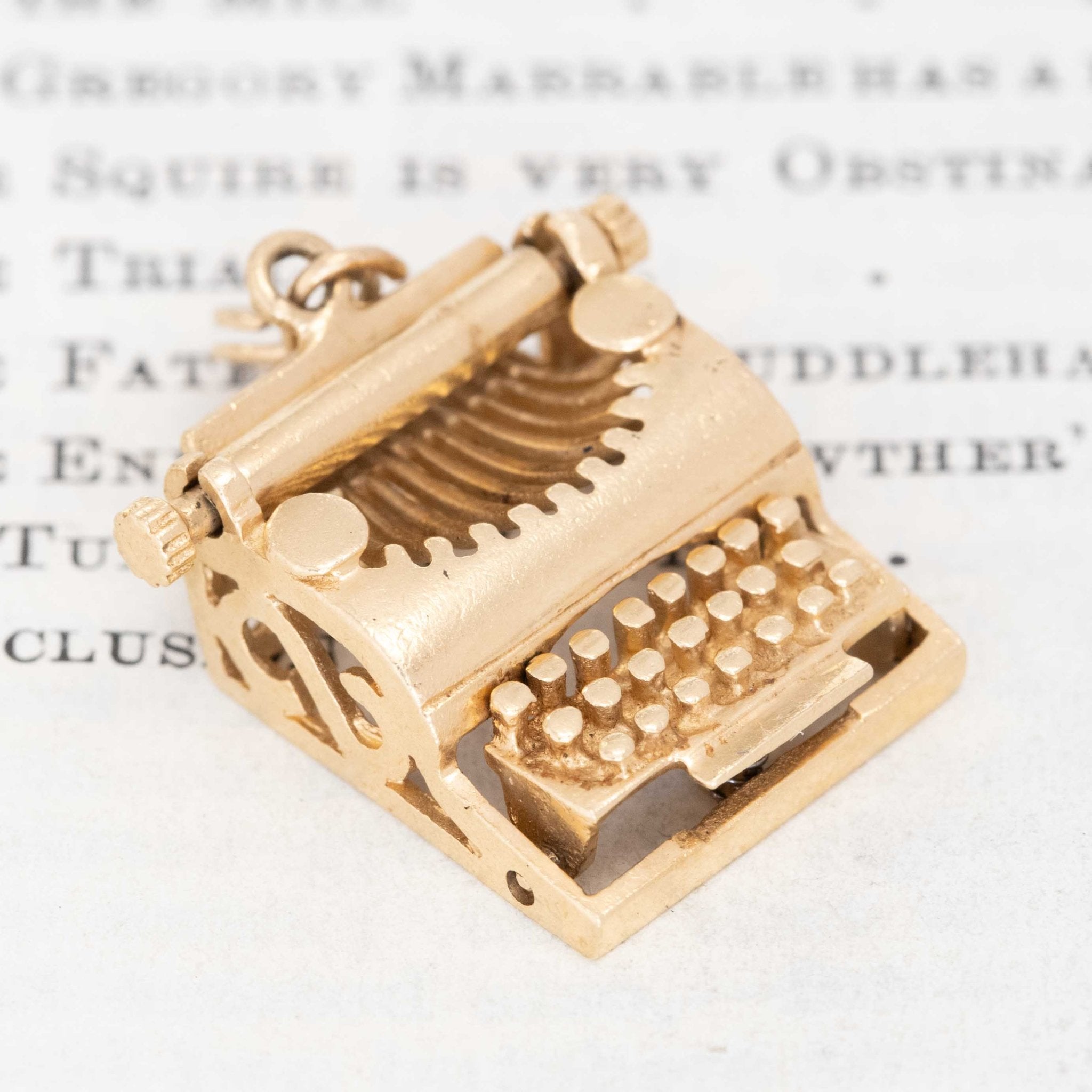 Vintage Articulating Typewriter Charm