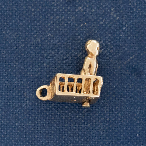 Vintage Baby in Playpen Charm