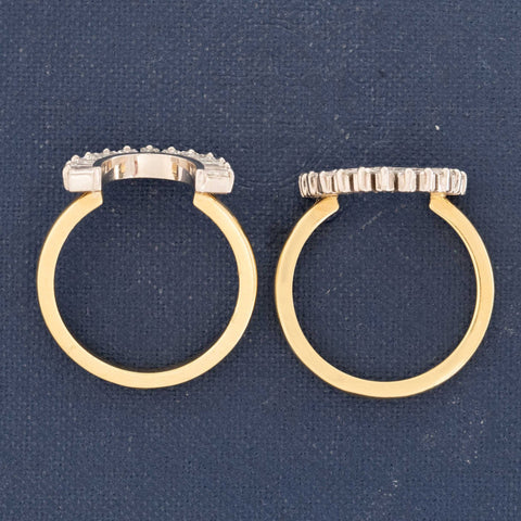 1.56ctw Vintage Baguette Cut Diamond Ring Jacket