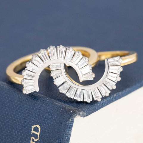 1.56ctw Vintage Baguette Cut Diamond Ring Jacket