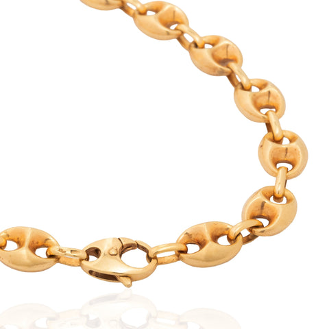 Vintage Balestra 14K yellow gold jumbo mariner link chain necklace, 23 inch – alternate view 3