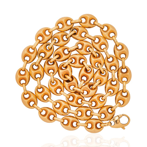 Vintage Balestra 14K yellow gold jumbo mariner link chain necklace, 23 inch – alternate view 5