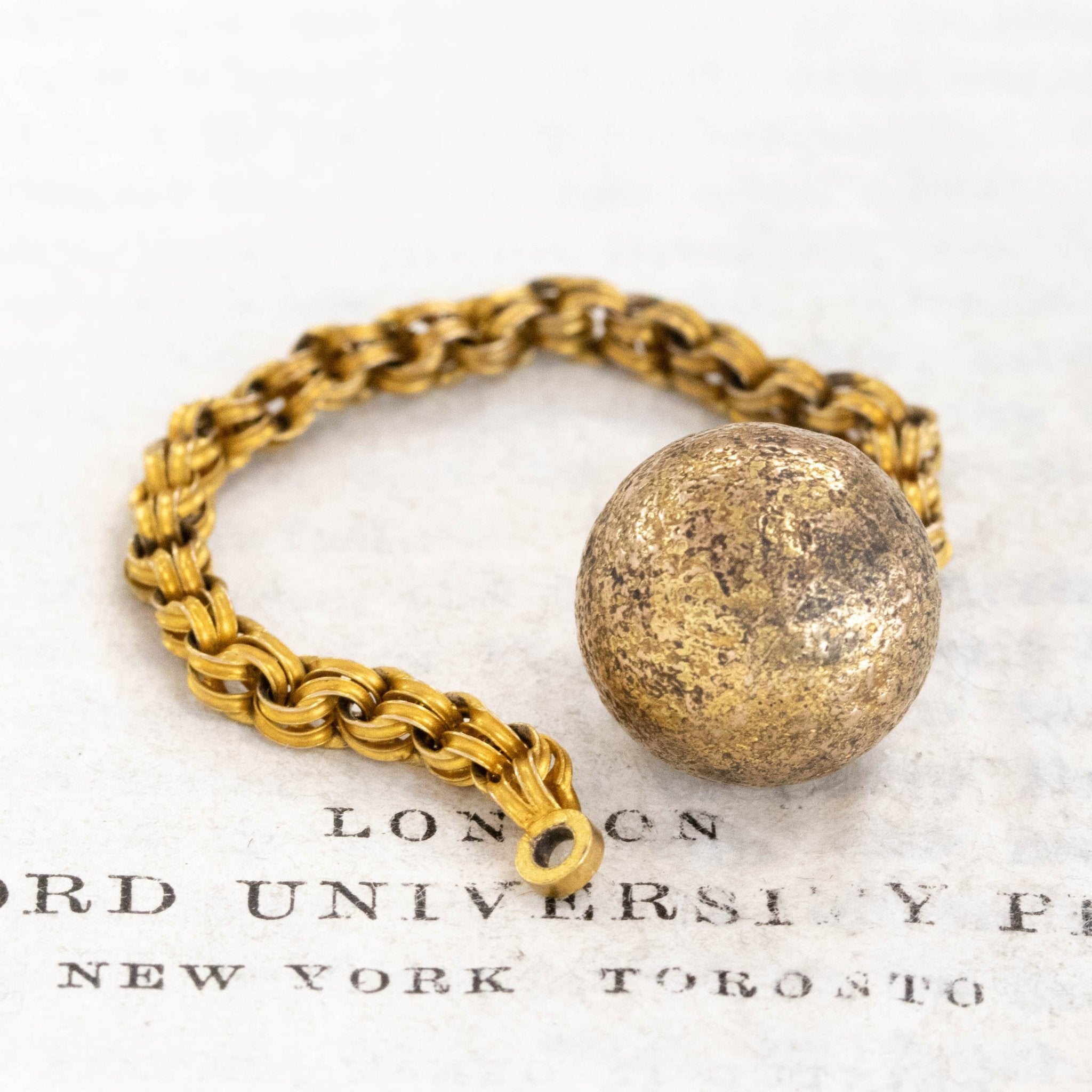 Antique "Ball and Chain" Drop Pendant