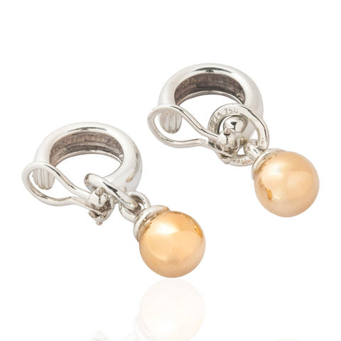 Vintage Ball Drop Hoop Earrings, by Tiffany & Co.