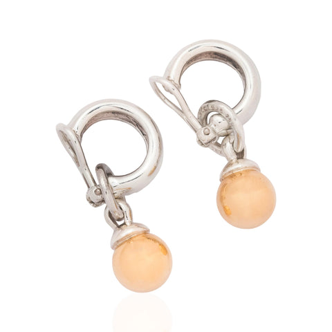 Vintage Ball Drop Hoop Earrings, by Tiffany & Co.