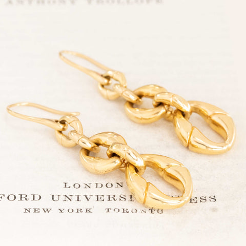 Vintage Bamboo Drop Earrings by Gucci