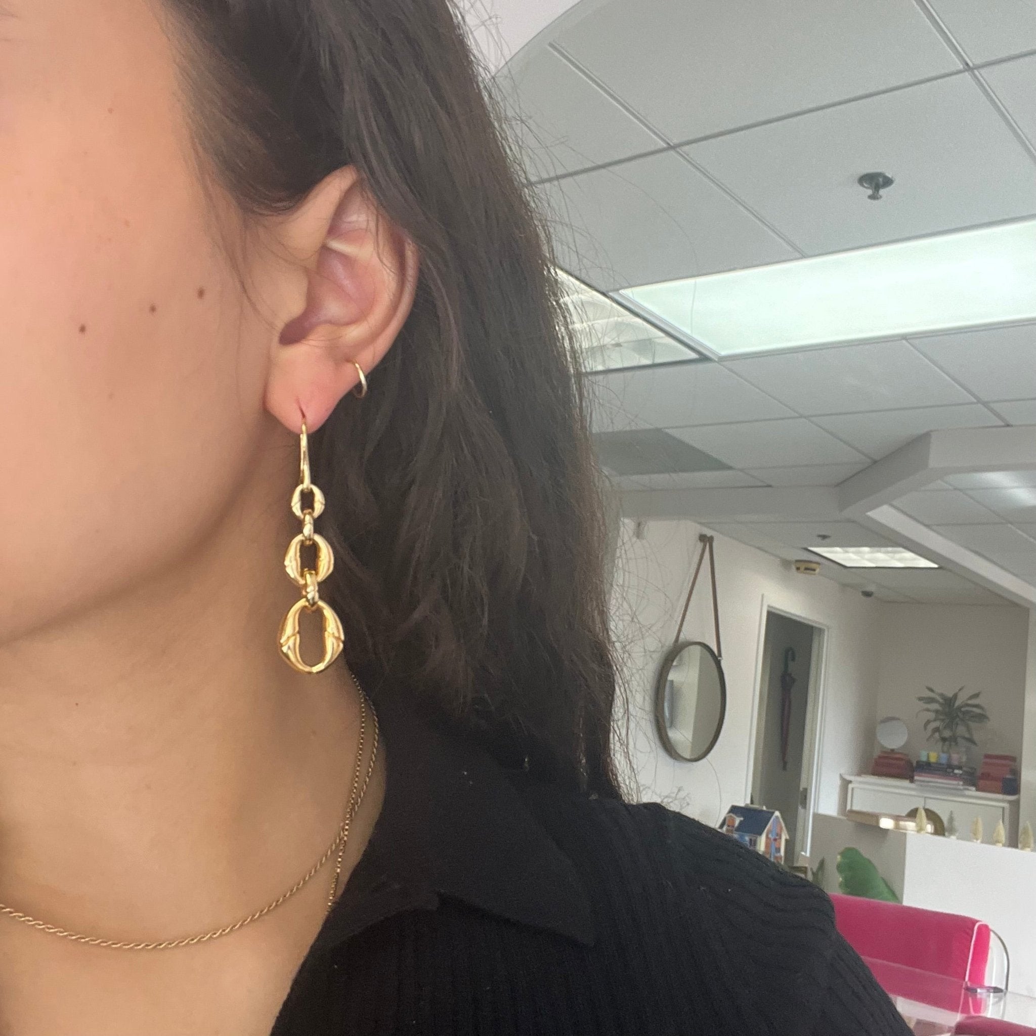 Vintage Bamboo Drop Earrings by Gucci