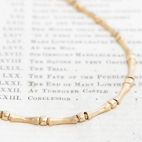 Vintage Bamboo Link Necklace