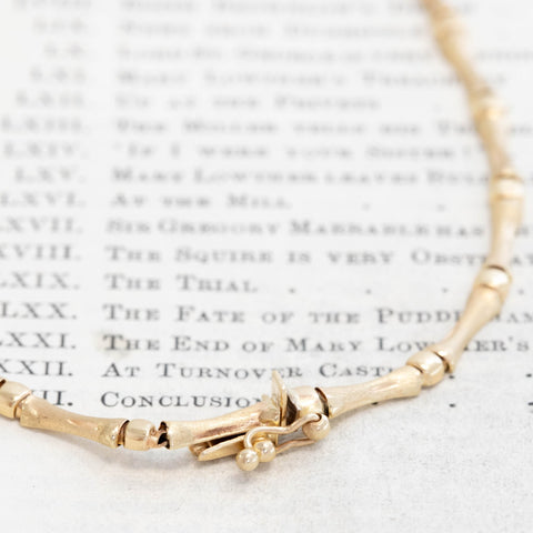 Vintage Bamboo Link Necklace