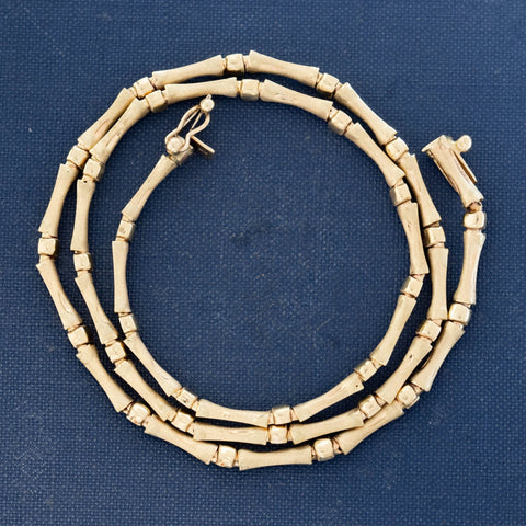 Vintage Bamboo Link Necklace