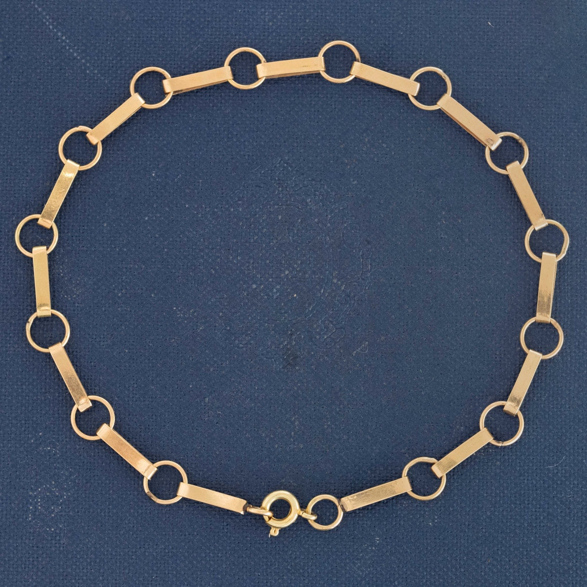 Vintage Bar Link Chain Bracelet
