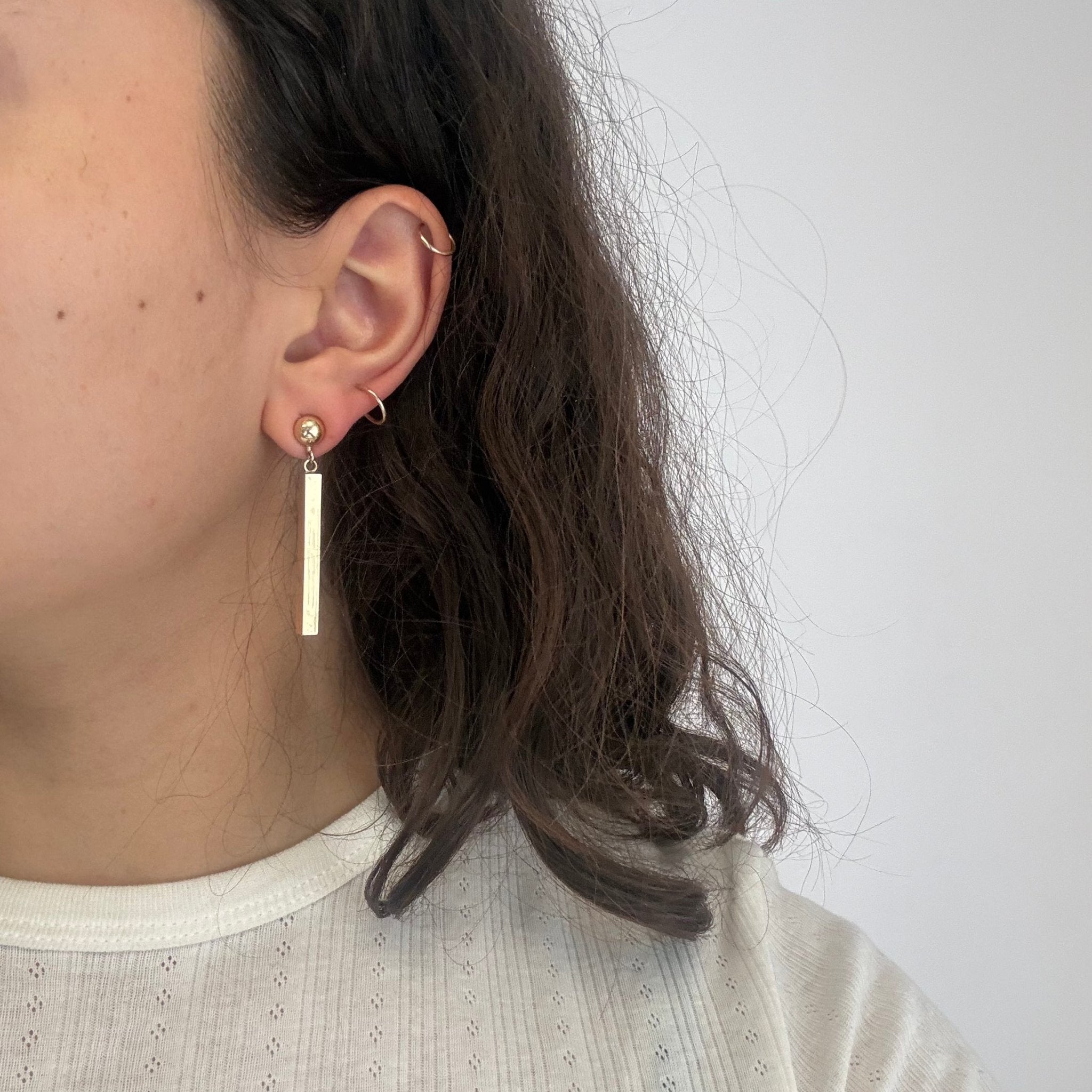 Vintage Bar Link Drop Earrings