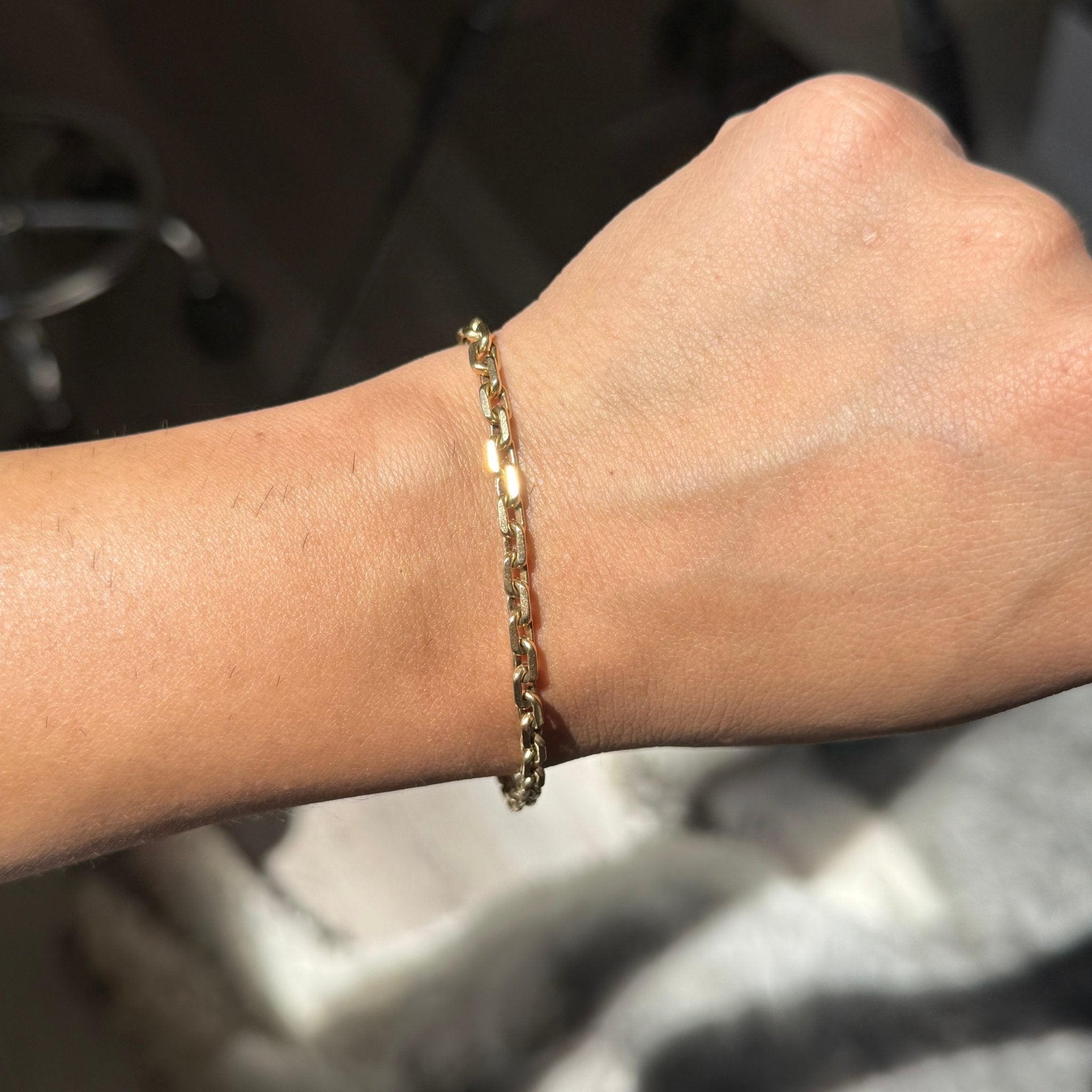 Vintage Biker Link Chain Bracelet