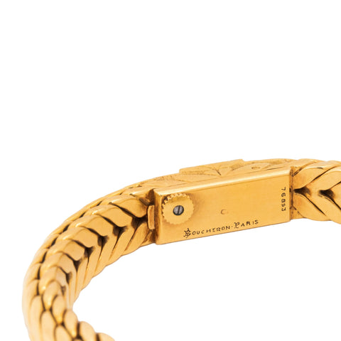 Vintage Boucheron Paris 18K gold bracelet watch by Georges L'Enfant – alternate view 5