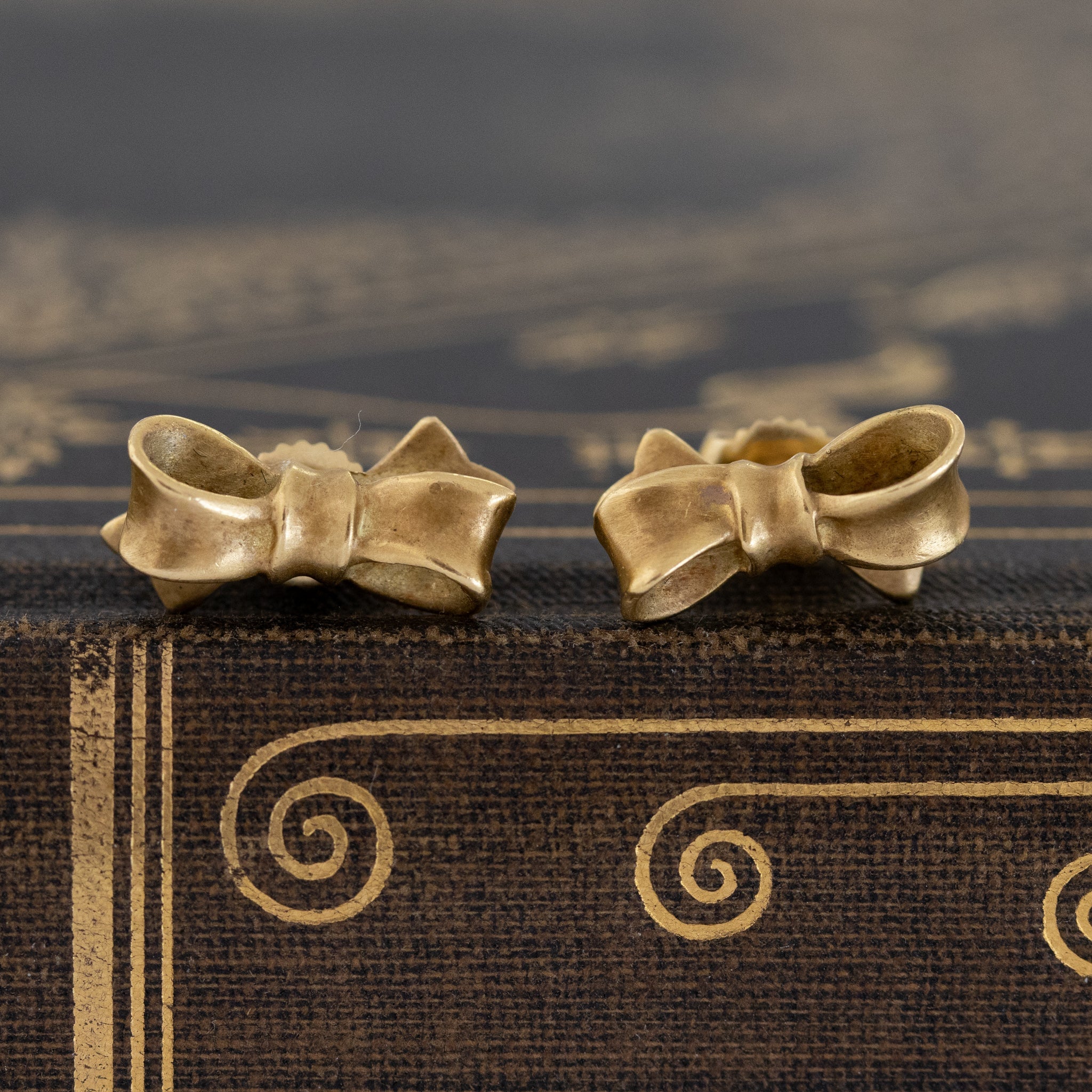 Vintage Bow Pin & Earring Set by Angela Cummings