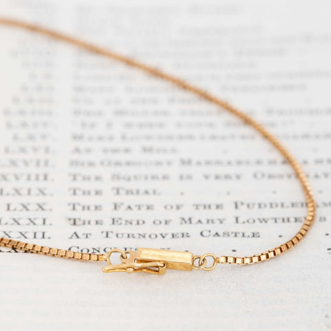 Vintage Box Link Chain Necklace