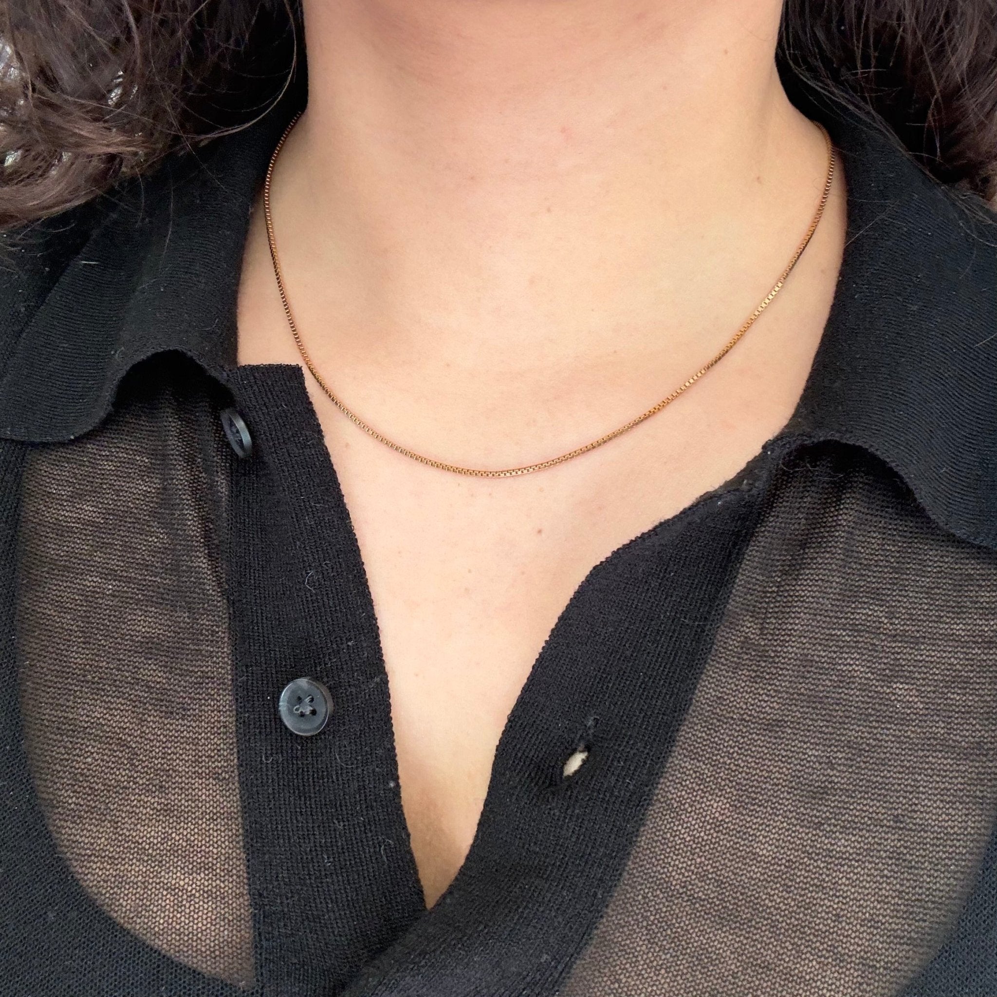 Vintage Box Link Chain Necklace