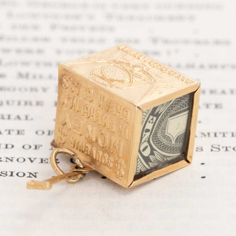 Vintage "Break In Case of Emergency" Dollar Charm