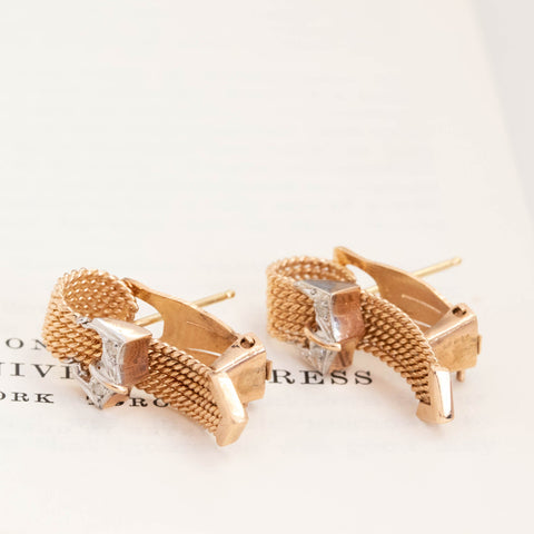 Vintage Buckle Motif Earrings