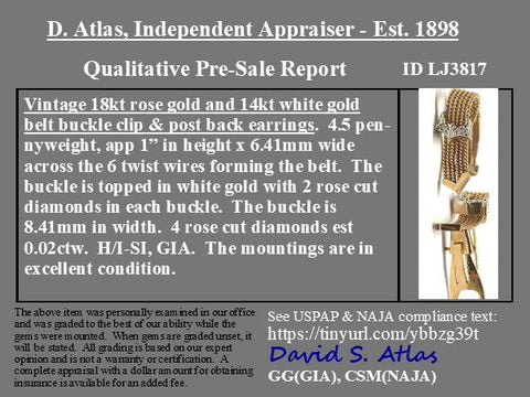 Vintage Buckle Motif Earrings