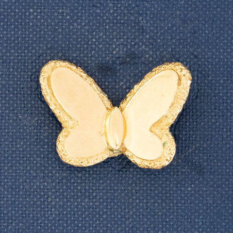 Vintage Van Cleef & Arpels butterfly slider pendant in brushed 18kt yellow gold