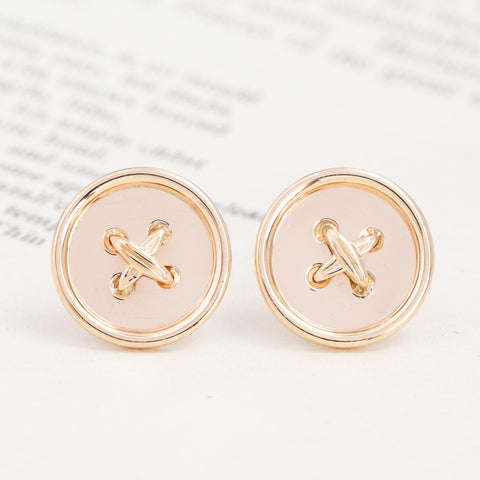 Vintage Button Conversion Earrings
