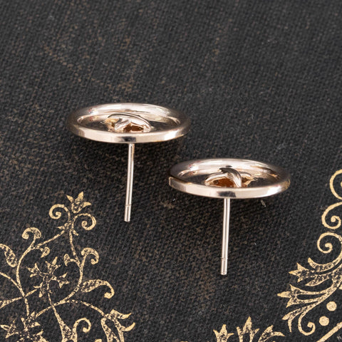 Vintage Button Conversion Earrings